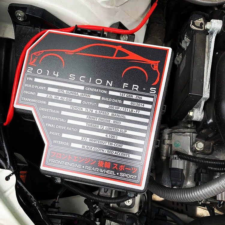 Engine Bay Dress Up Scion FRS